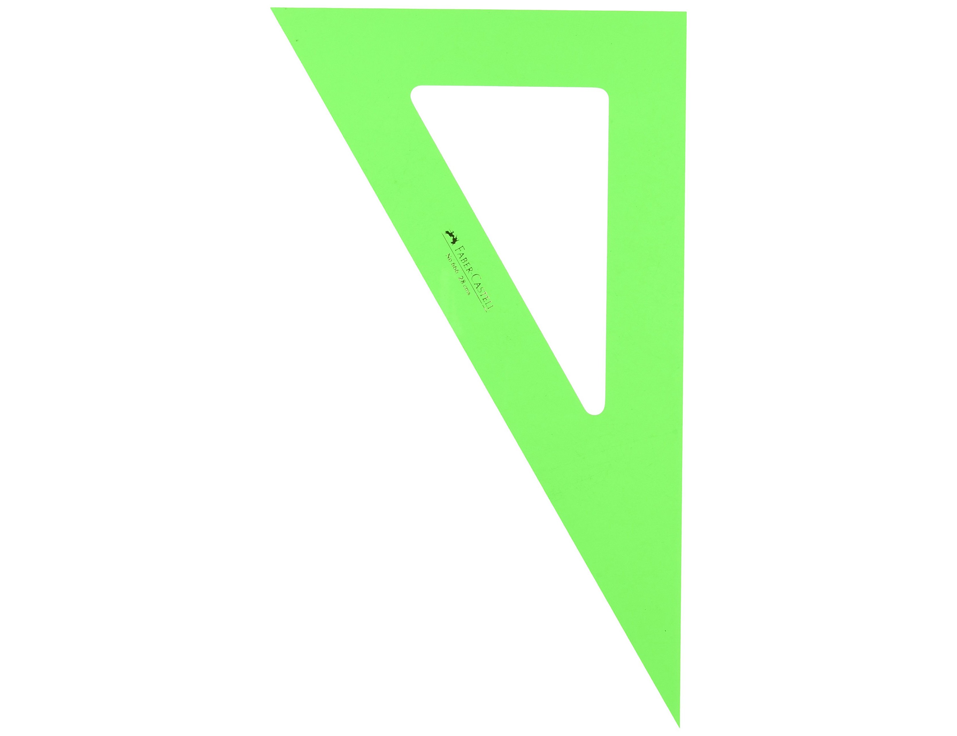 Esquadro plastico verde transp 28 cm ( Imagem 3 de 3 ) - Preview