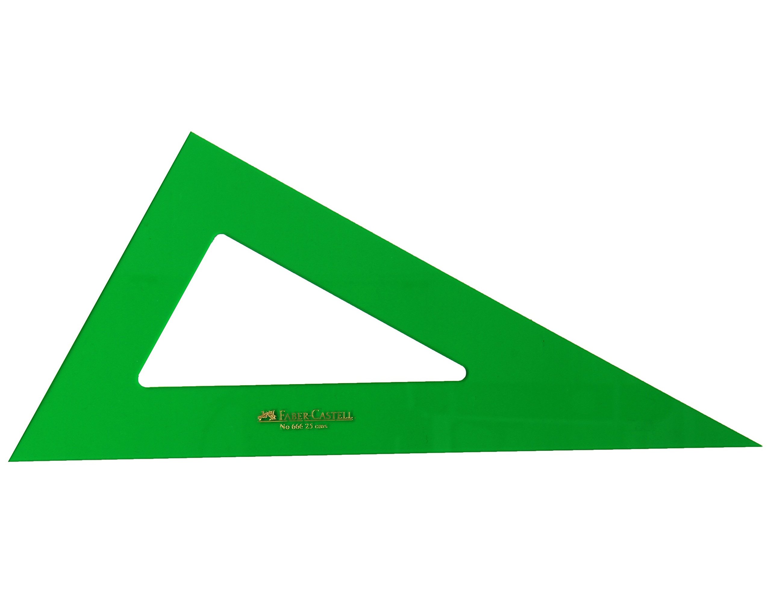 Esquadro plastico verde transp 25 cm ( Imagem 3 de 3 ) - Preview