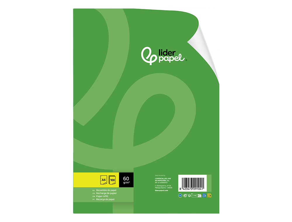 Recarga liderpapel folio 100 f 4tf-10 liso 4 furos ( Imagem 4 de 18 ) - Preview