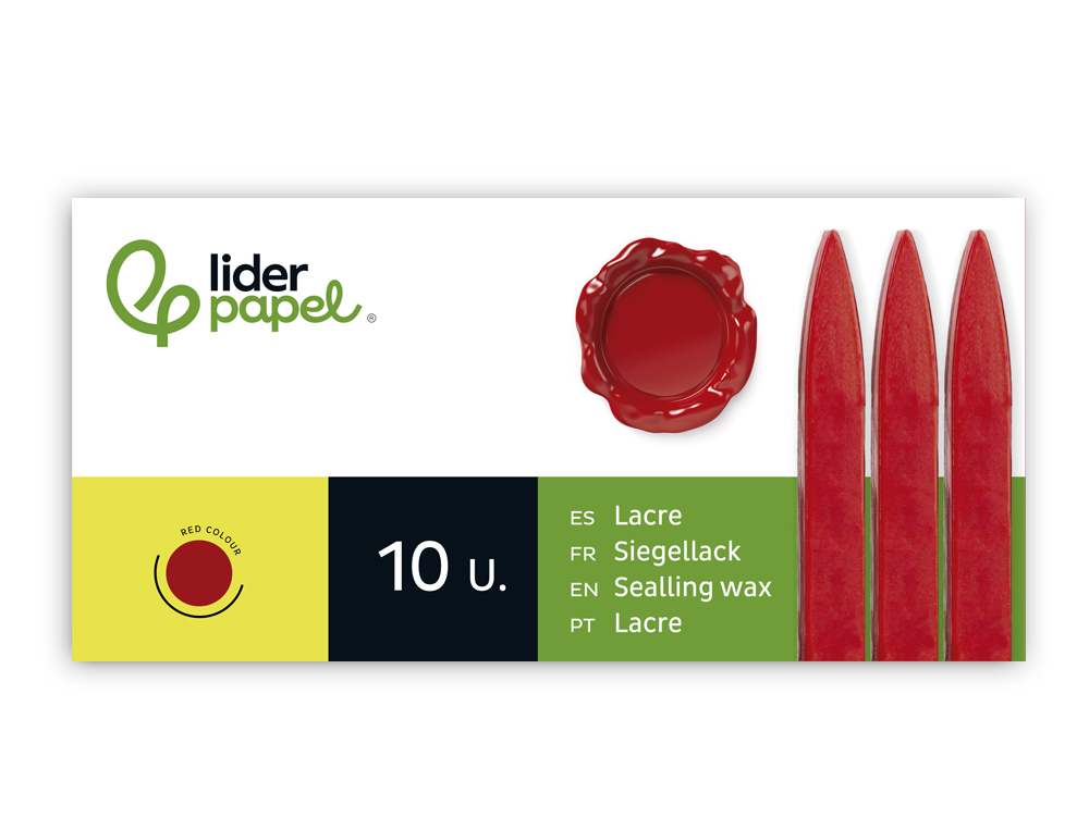 Lacre liderpapel vermelho caixa de 10 barras ( Imagem 3 de 7 ) - Preview