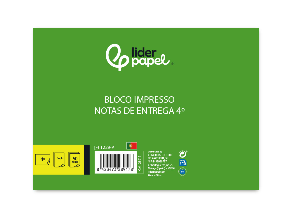 Bloco de entregas duplicado 155x215 mm (5 unidades) ( Imagem 3 de 4 ) - Preview