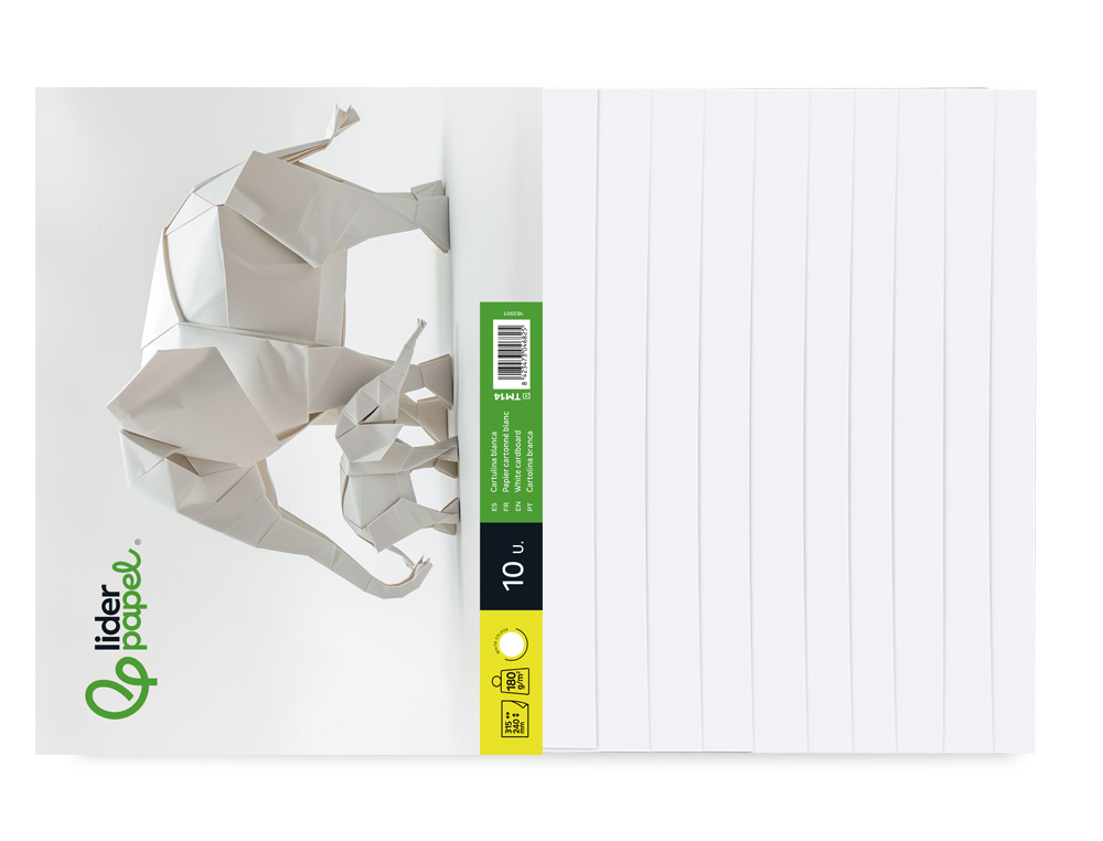Bloco trabalhos manuais liderpapel cartolina 240x315mm 10 folhas cor branco ( Imagem 5 de 9 ) - Preview