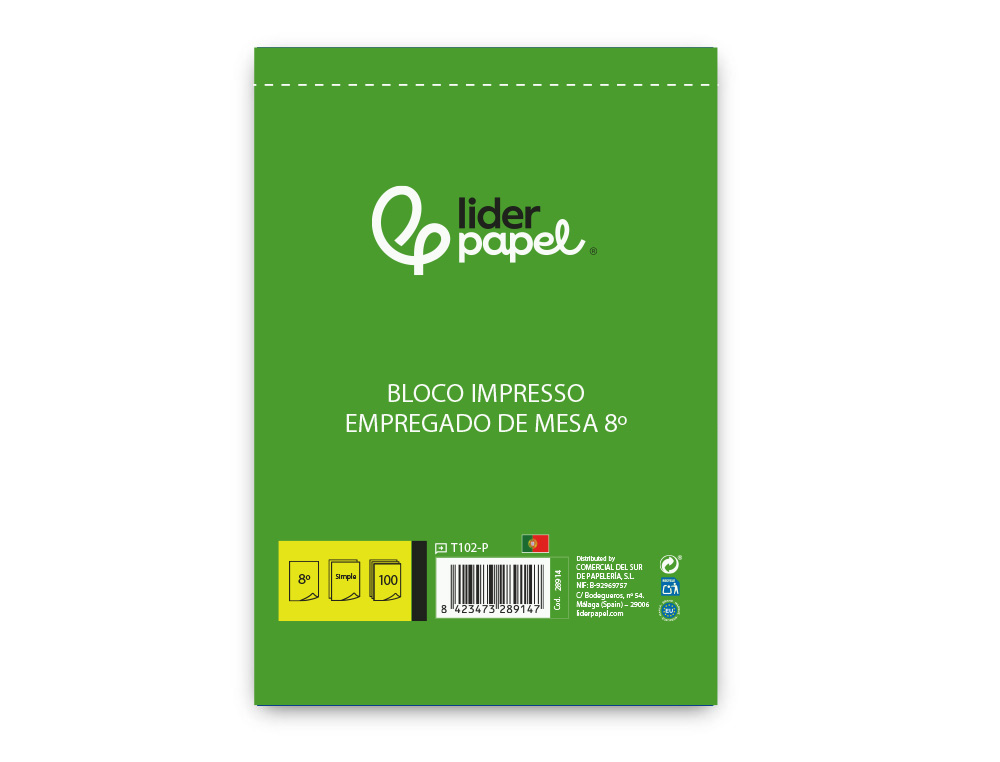 Bloco empregado de mesa simples 105x155 mm (10 unidades) ( Imagem 3 de 4 ) - Preview