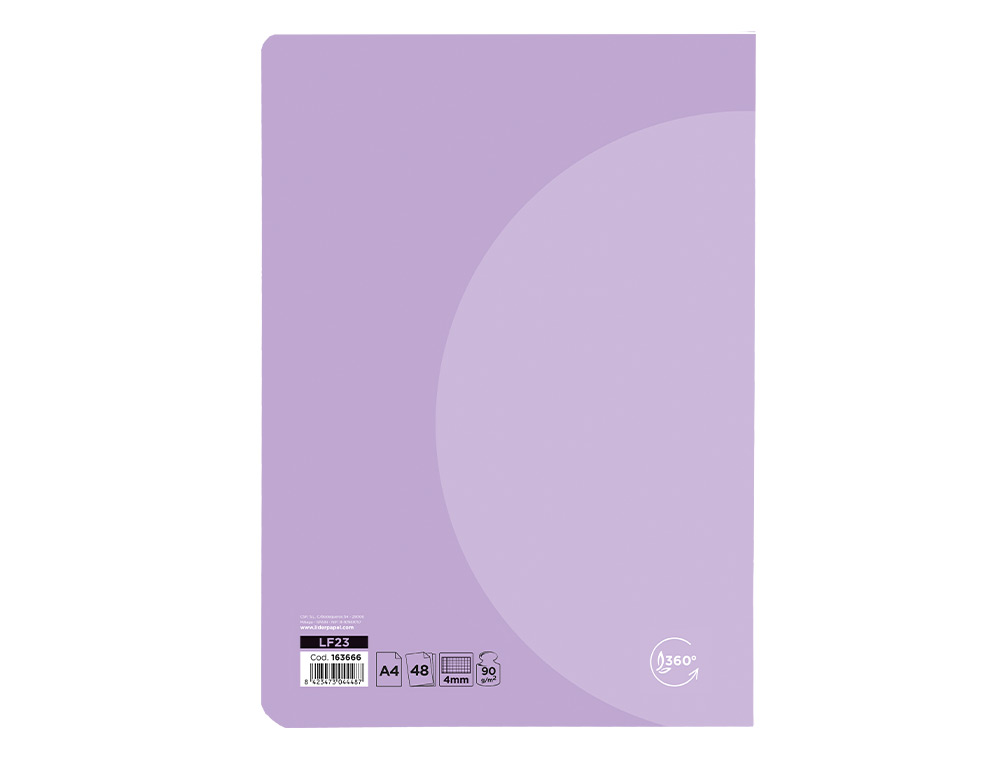 Caderno agrafado liderpapel 360 capa de plastico din a4 48 f 90 gr pautado com dupla margem cores pastel sortidas ( Imagem 5 de 11 ) - Preview