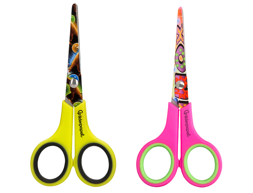 Tesoura escolar liderpapel hip hop 14 cm unidade (24 unidades) ( Imagem 4 de 14 ) - Preview