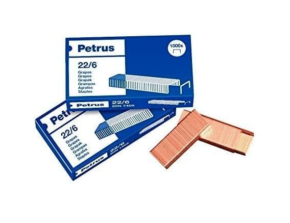 Agrafes petrus - caixa 1000. - n. 22/6-cobreado (25 unidades) ( Imagem 3 de 3 ) - Preview