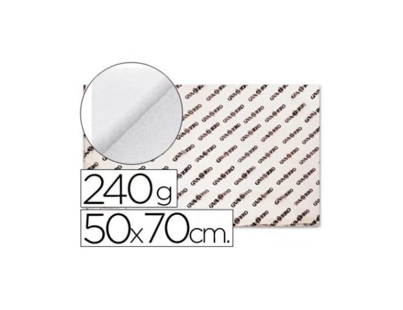 Papel aguarela branco 500 x 700 mm. 240 grs/m2 (25 unidades) ( Imagem 3 de 3 ) - Preview