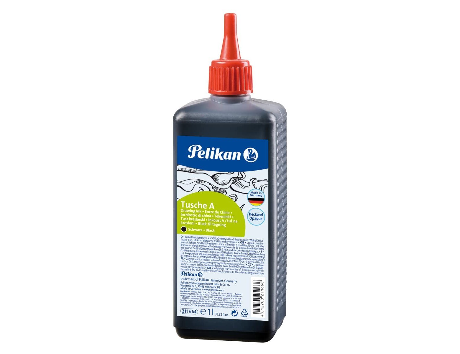 Tinta china preta pelikan 1 lt ( Imagem 3 de 5 ) - Preview