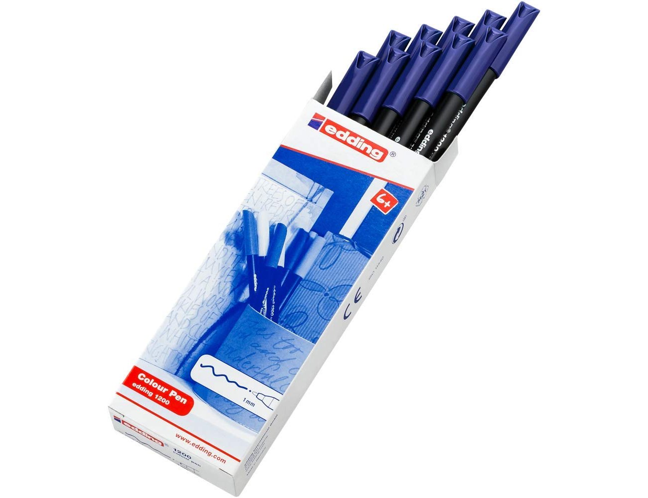 Marcador Edding 1200 Azul (10 unidades) ( Imagem 4 de 9 ) - Preview
