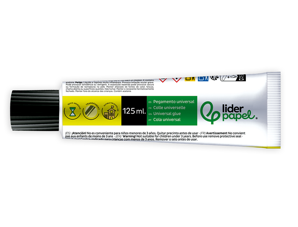 Cola liderpapel universal transparente 125 ml ( Imagem 3 de 13 ) - Preview