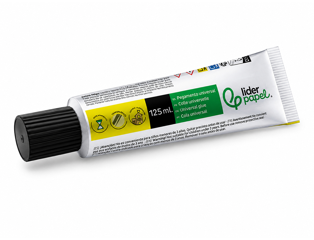 Cola liderpapel universal transparente 125 ml ( Imagem 5 de 13 ) - Preview