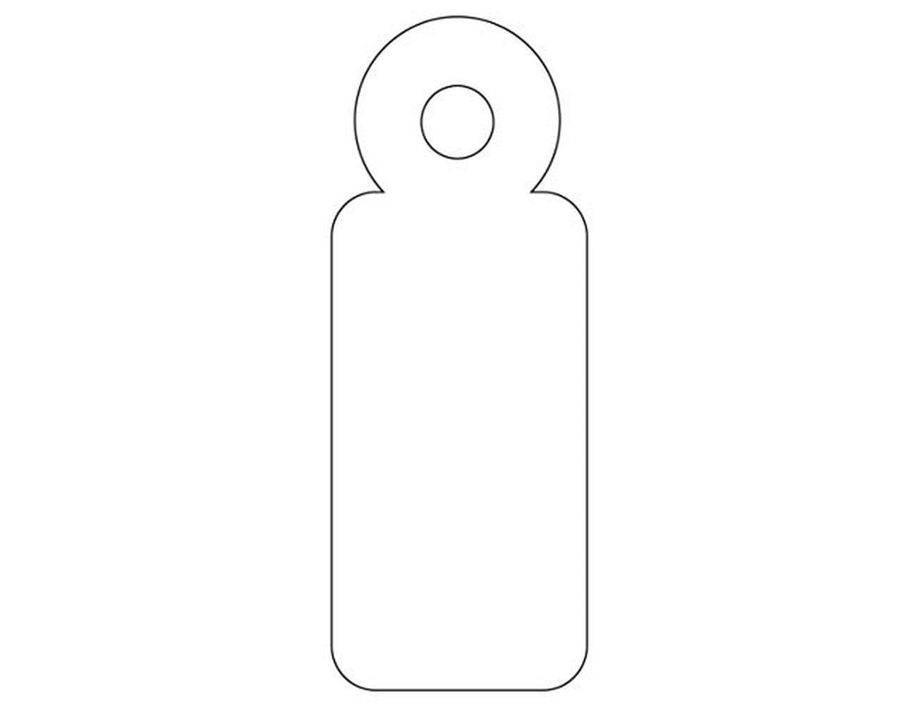 Etiqueta Rectangular Para Pendurar, 11x29 mm, 1000 Unidades ( Imagem 3 de 6 ) - Preview
