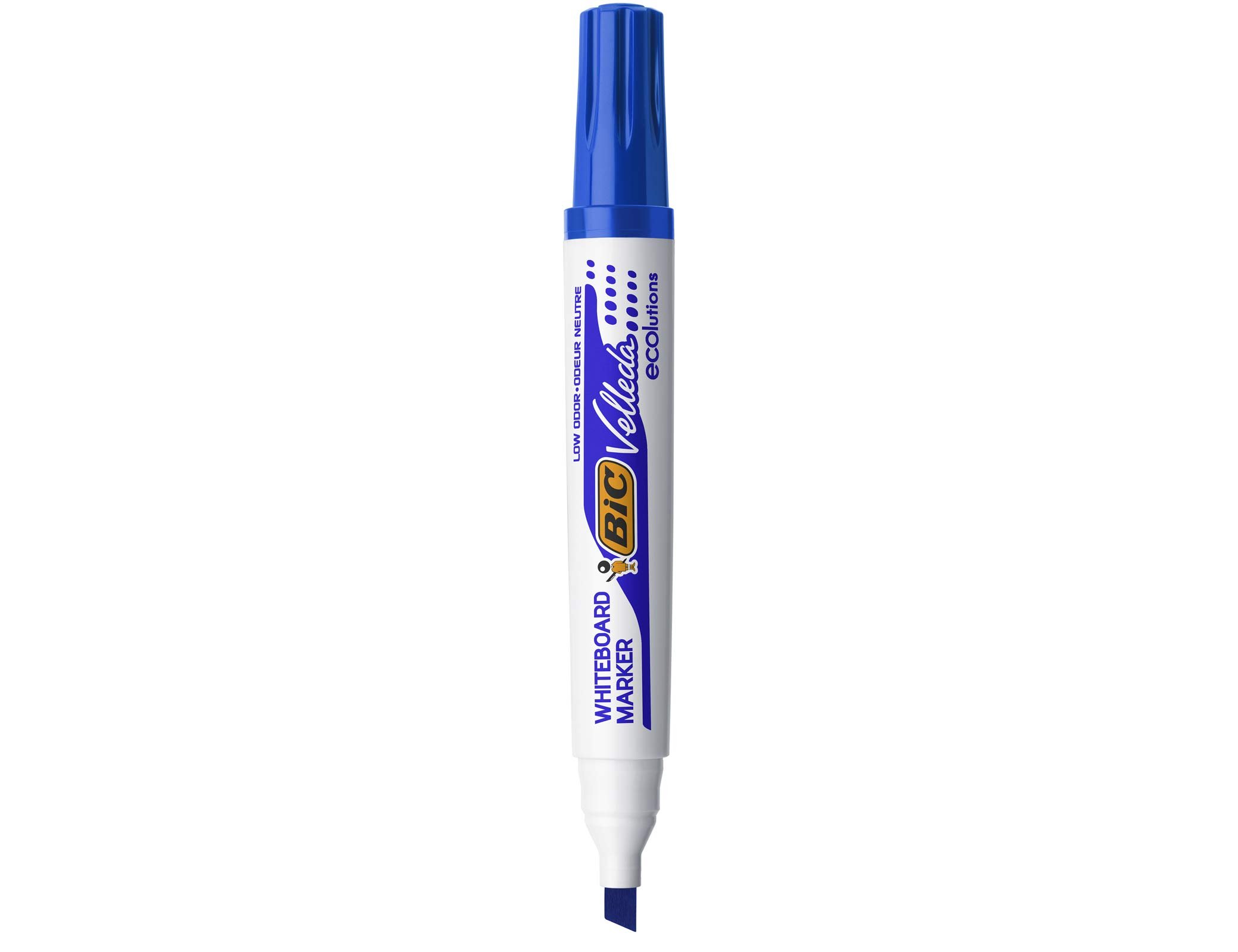 Marcador bic velleda ponta biselada azul para quadro branco (12 unidades) ( Imagem 4 de 5 ) - Preview