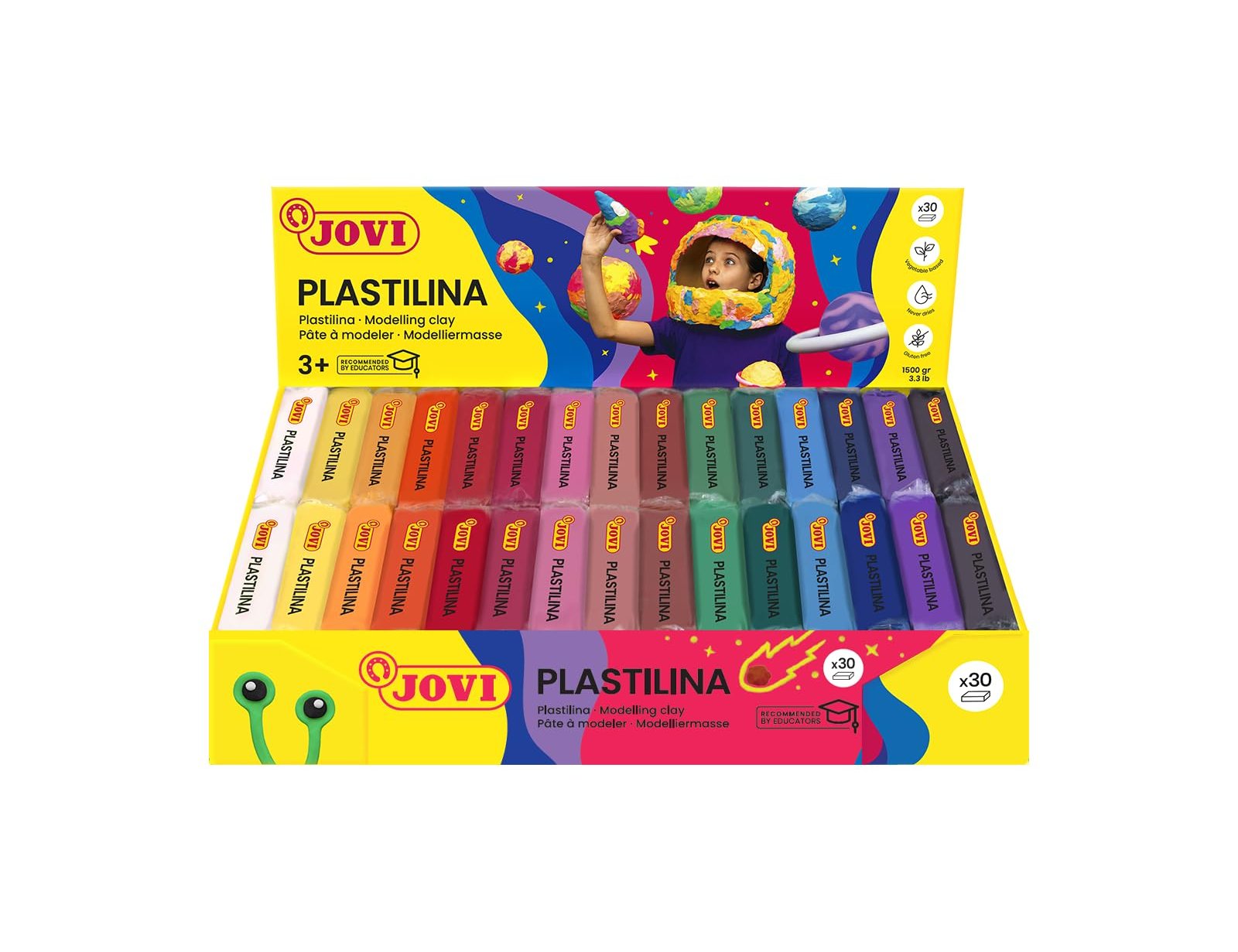 Plasticina Jovi 70 Barras de 50grs Caixa de 30 Cores Normais ( Imagem 3 de 9 ) - Preview