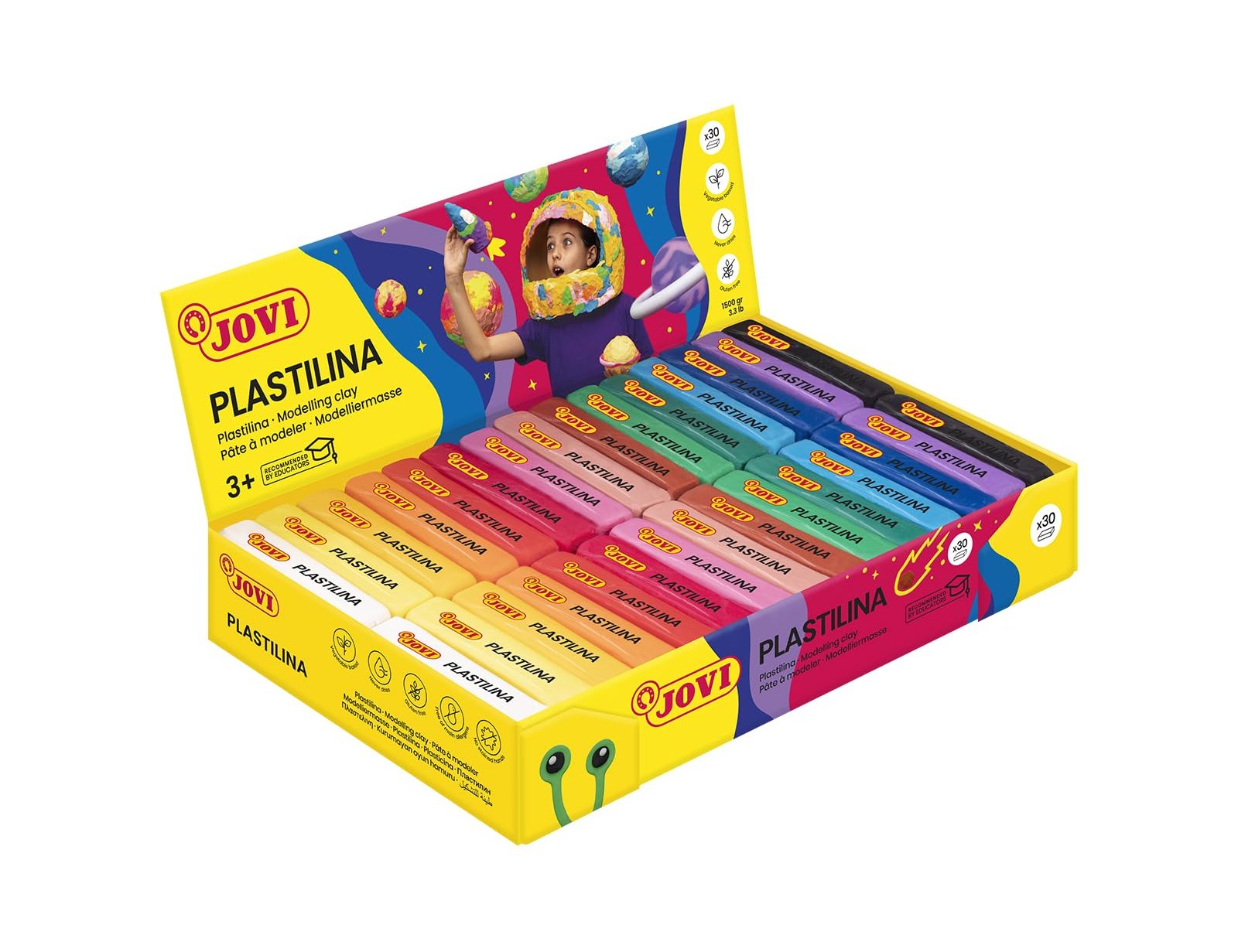 Plasticina Jovi 70 Barras de 50grs Caixa de 30 Cores Normais ( Imagem 4 de 9 ) - Preview