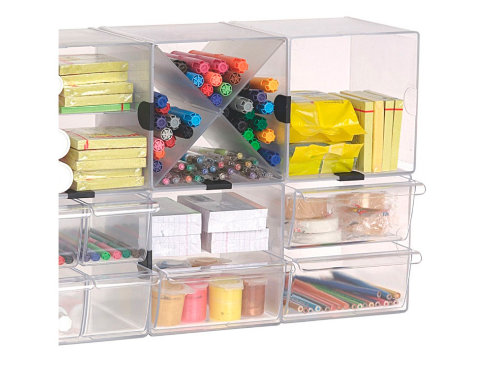 Cubo de arquivo archivo 2000 compartimento organizador modular plastico 155x155x155xmm inclui ( Imagem 2 de 3 ) - Preview