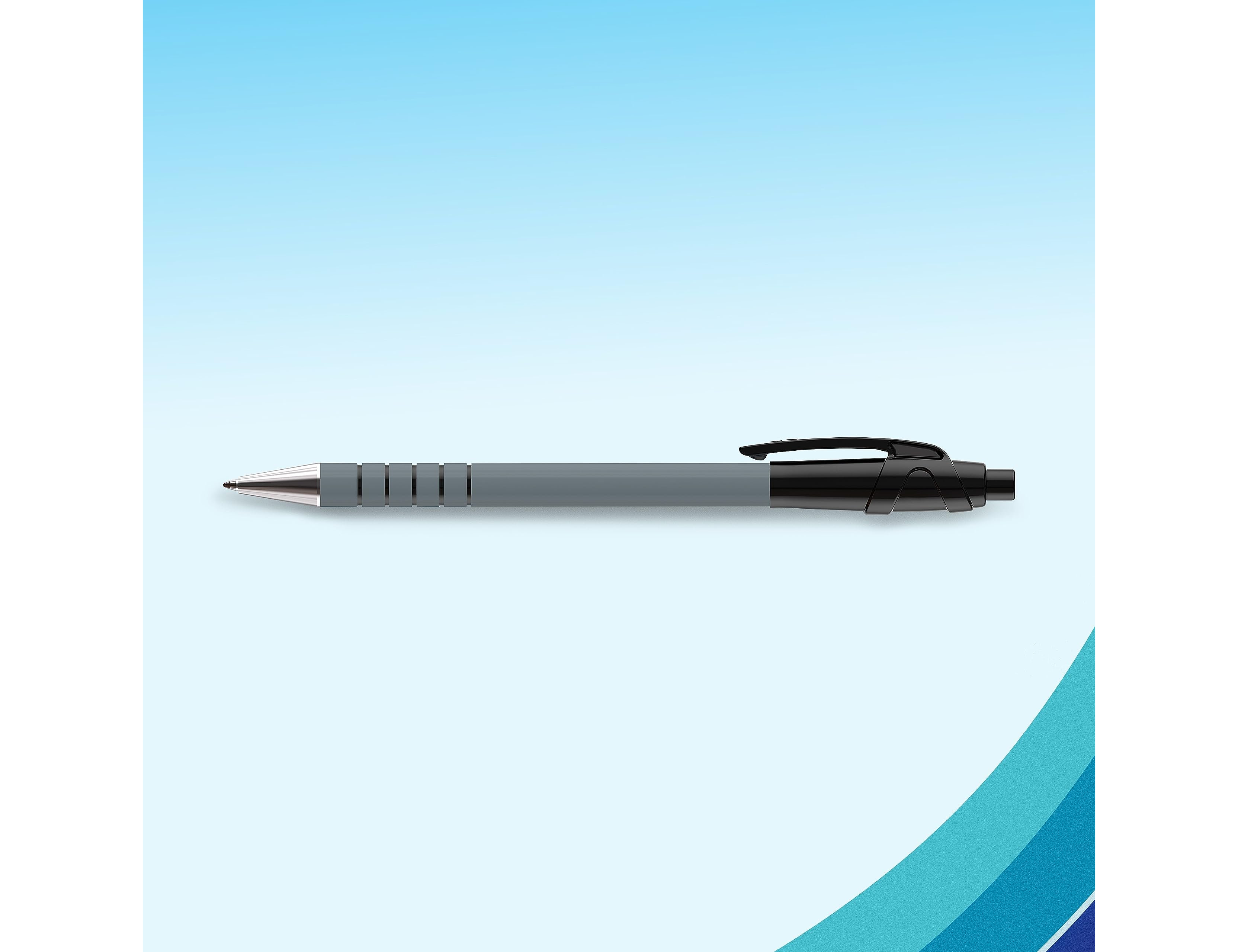 Black retractable Flexgrip ballpoint pens (12 units) ( Imagem 3 de 8 ) - Preview