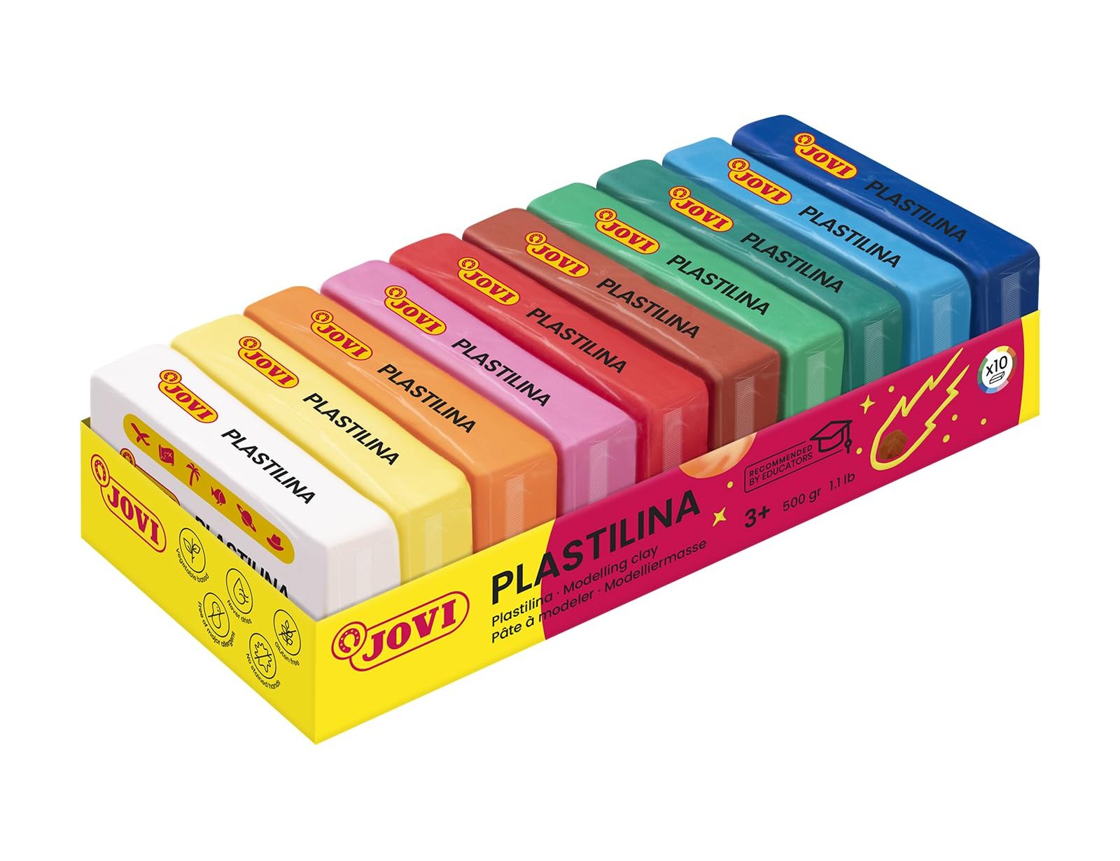 Plasticina jovi barra 10 cores sortidas de 50 gr ( Imagem 3 de 6 ) - Preview