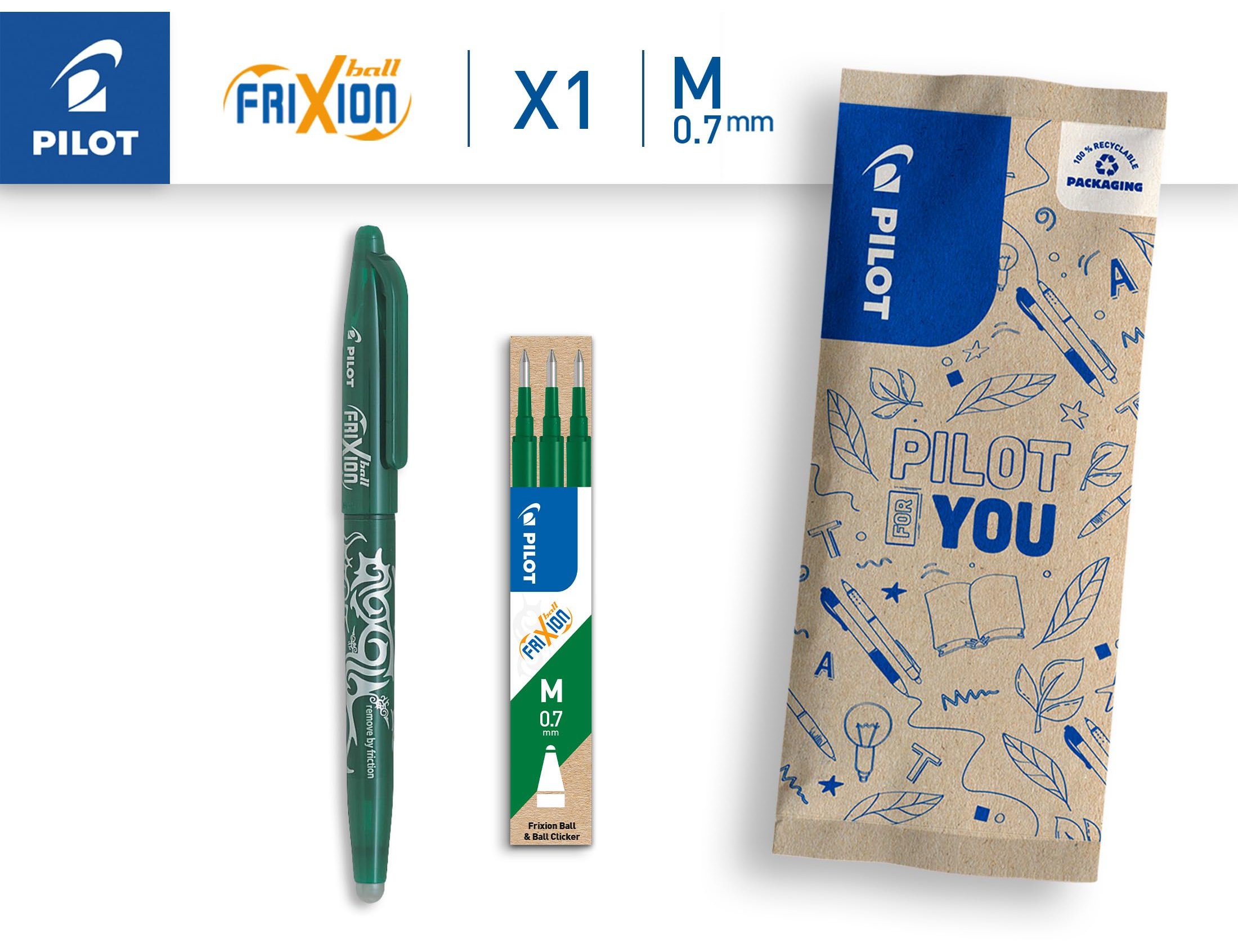 Marcador pilot frixion verde (12 unidades) ( Imagem 4 de 4 ) - Preview