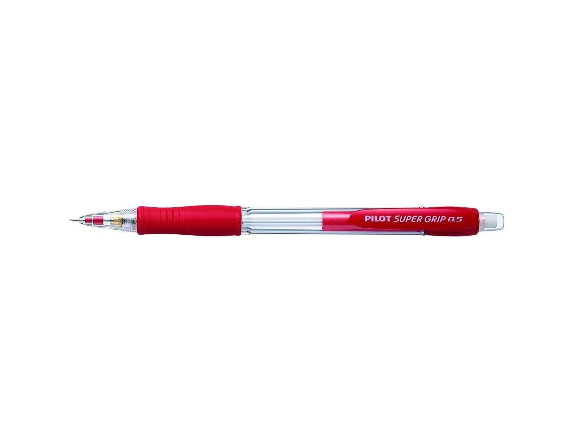 Lapiseira pilot super grip vermelho 0,5 mm com grip (12 unidades) ( Imagem 3 de 3 ) - Preview