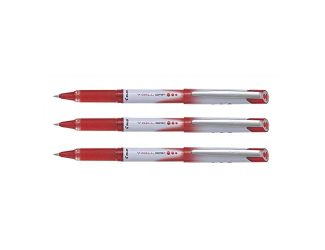 Marcador pilot roller v-ball grip vermelho 05 mm (12 unidades) ( Imagem 3 de 4 ) - Preview