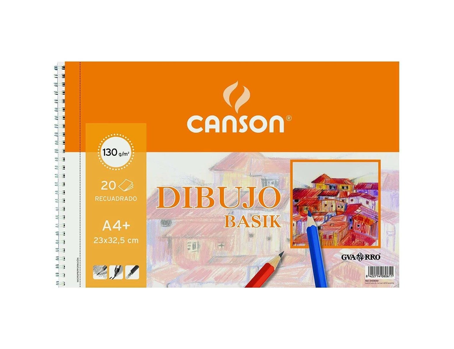 Bloco de desenho basik din a4+ espiral 23 x 32.5 cm20 folhas microperfurado com esquadria ( Imagem 4 de 4 ) - Preview