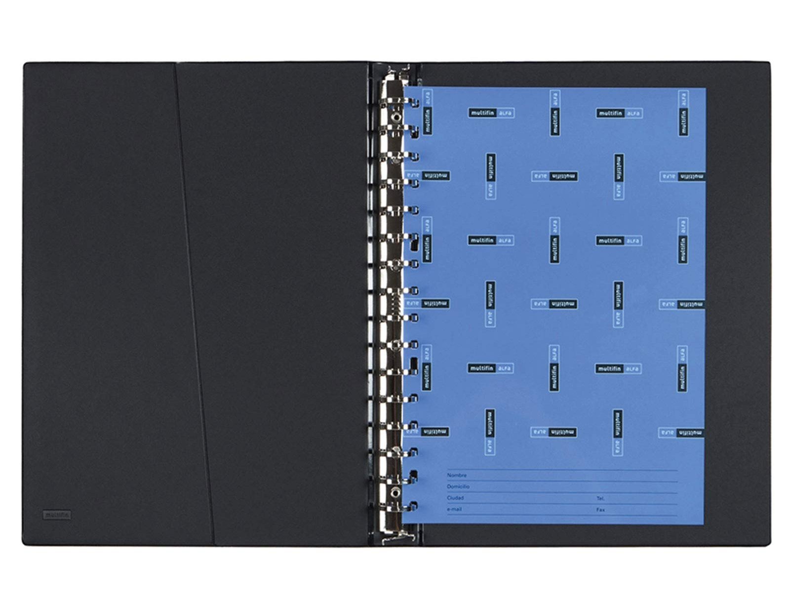 Pasta multifin alfa 3005-m 16 aneis 25 mm plastico folio preto ( Imagem 5 de 5 ) - Preview