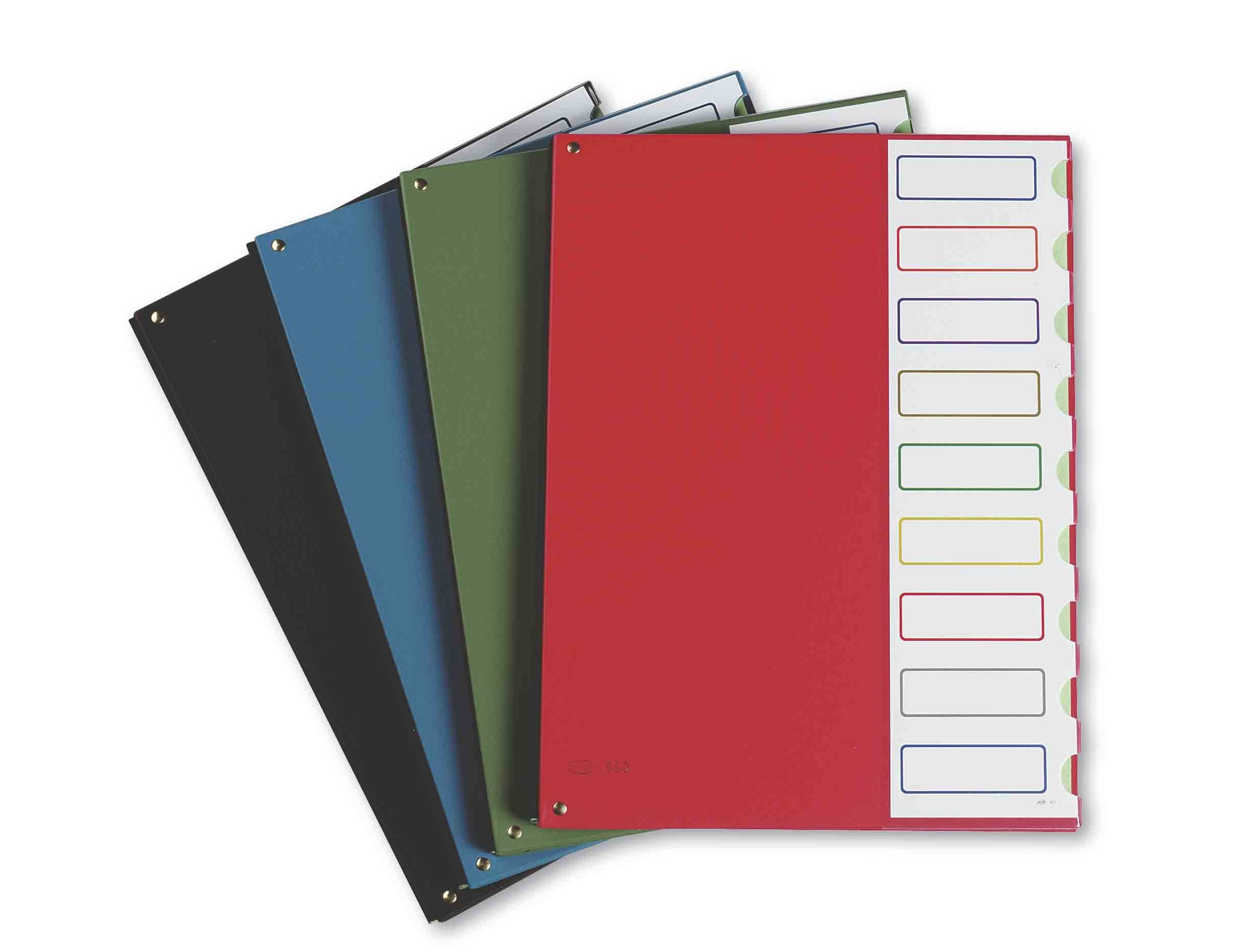Classification folder with 9 compartments, brown and black. ( Imagem 4 de 4 ) - Preview