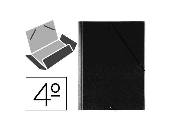 Pasta de elasticos saro com abas em plastico quarto preto ( Imagem 3 de 3 ) - Preview