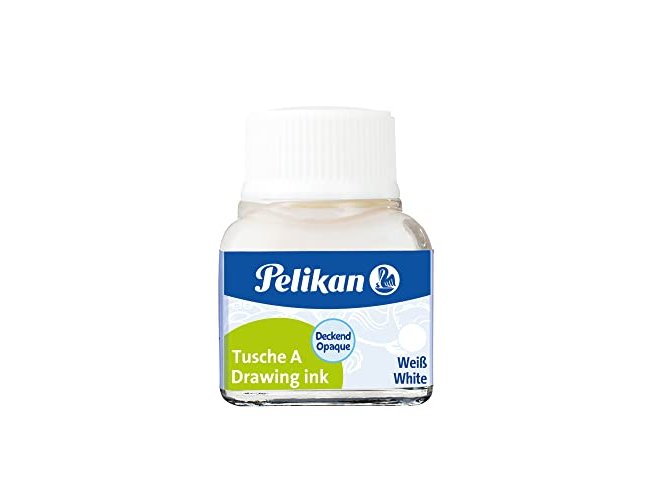 Tinta da china pelikan frasco 10 ml branca ( Imagem 3 de 6 ) - Preview