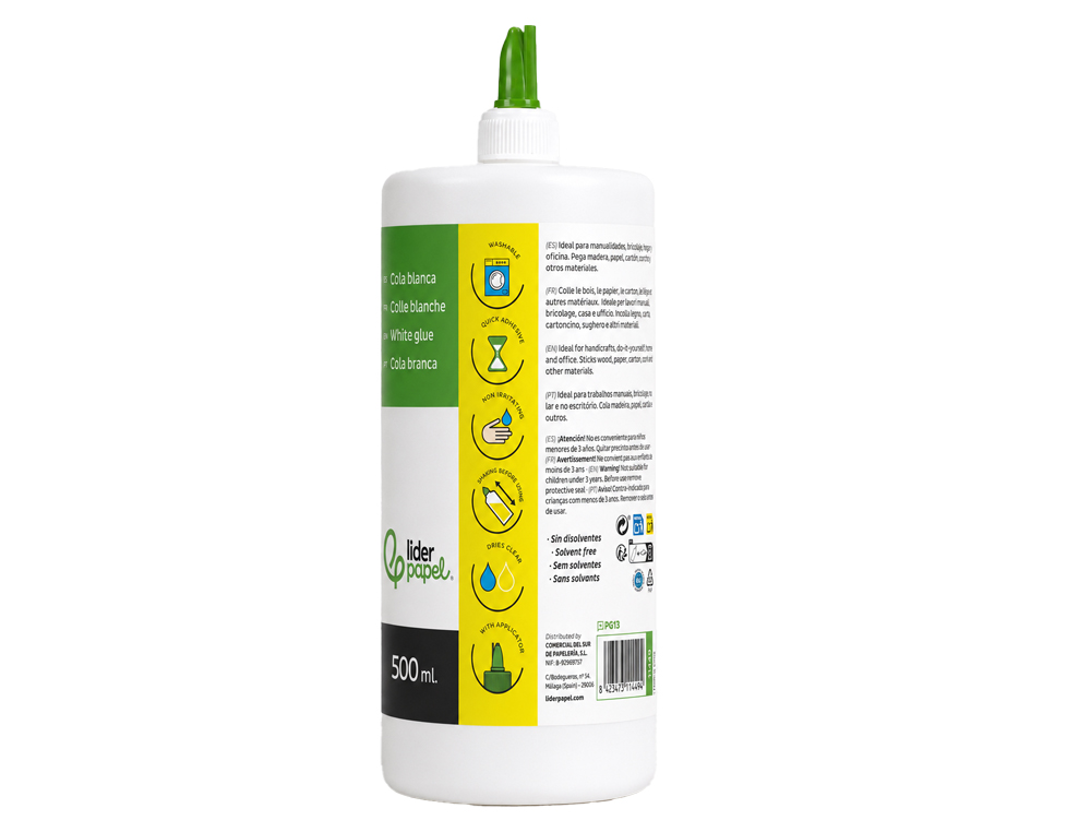 Liderpapel Washable White Glue - 500 ml ( Imagem 3 de 13 ) - Preview