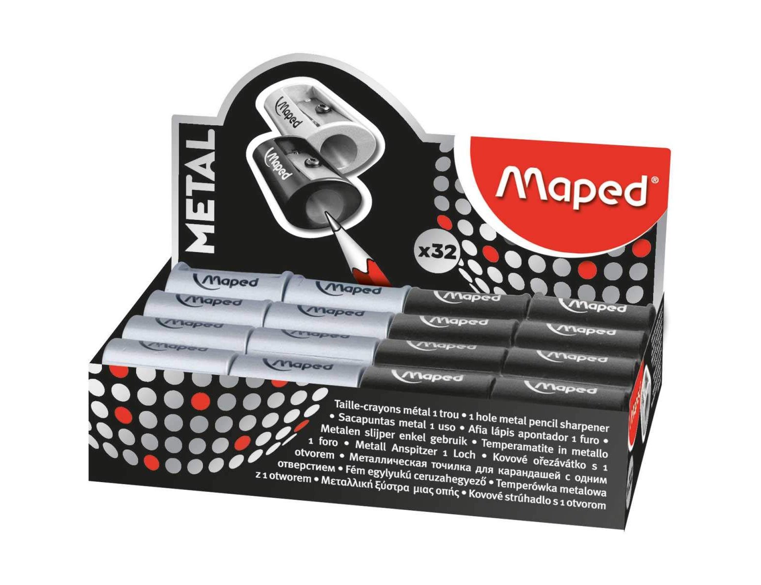 Apara Lápis Maped Metálico Satellite de Um Uso ( Imagem 4 de 5 ) - Preview