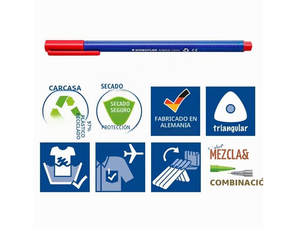 Canetas STAEDTLER Triplus Color 323 1mm caixa com 20 cores Sb20 ( Imagem 3 de 3 ) - Preview