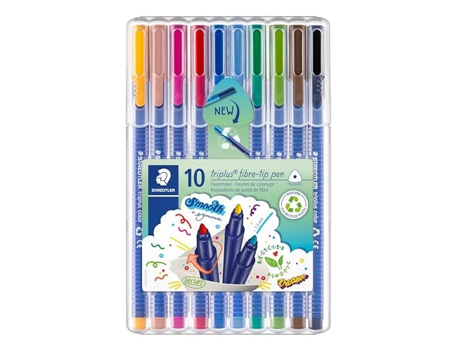 Canetas de feltro STAEDTLER Triplus Color 323 1mm caixa com 10 cores Sb10 ( Imagem 3 de 4 ) - Preview