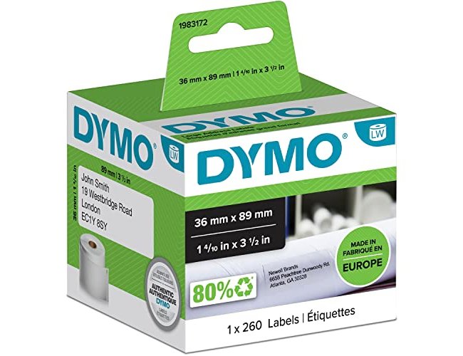 Etiquetas adesivas dymo para impressora labelwriter 400 - 89x36 mm direccoes 260 etiquetas ( Imagem 3 de 3 ) - Preview