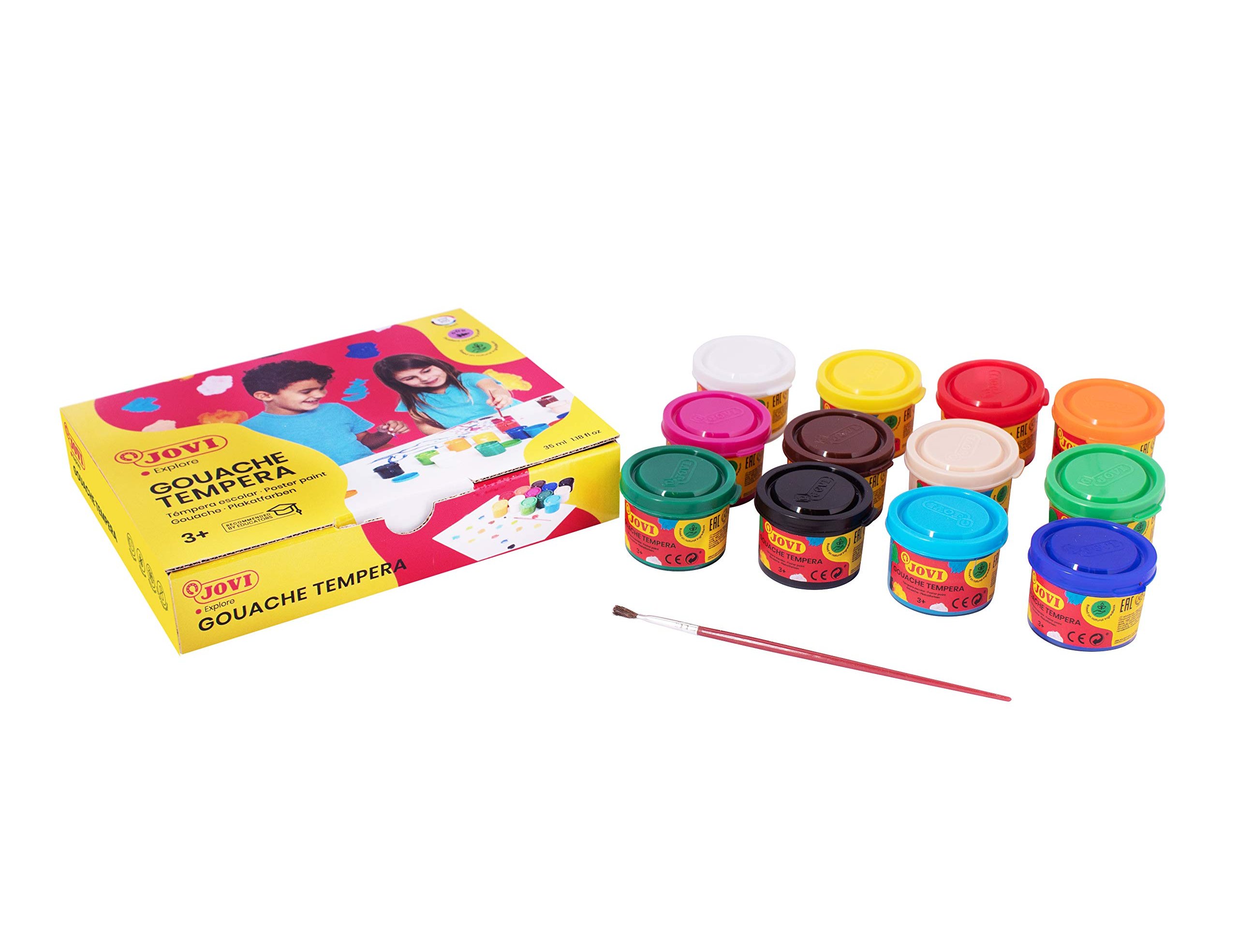 Jovi gouache paint, 35 ml, 12 assorted colors ( Imagem 3 de 9 ) - Preview