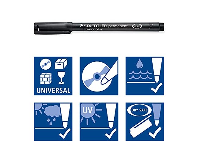 STAEDTLER - MARC. LUMOCOLOR PERM. PRETO F - 318-9 ( Imagem 5 de 6 ) - Preview