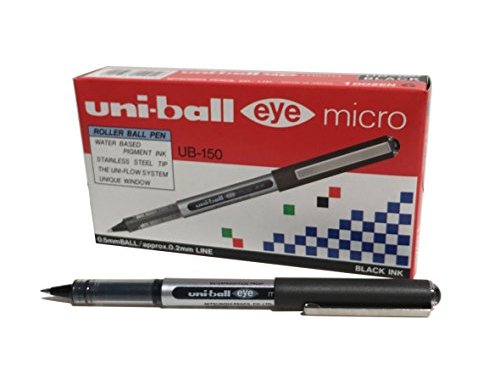 Marcador uni-ball roller ub-150 micro eye preto 0,5 mm (12 unidades) ( Imagem 3 de 7 ) - Preview