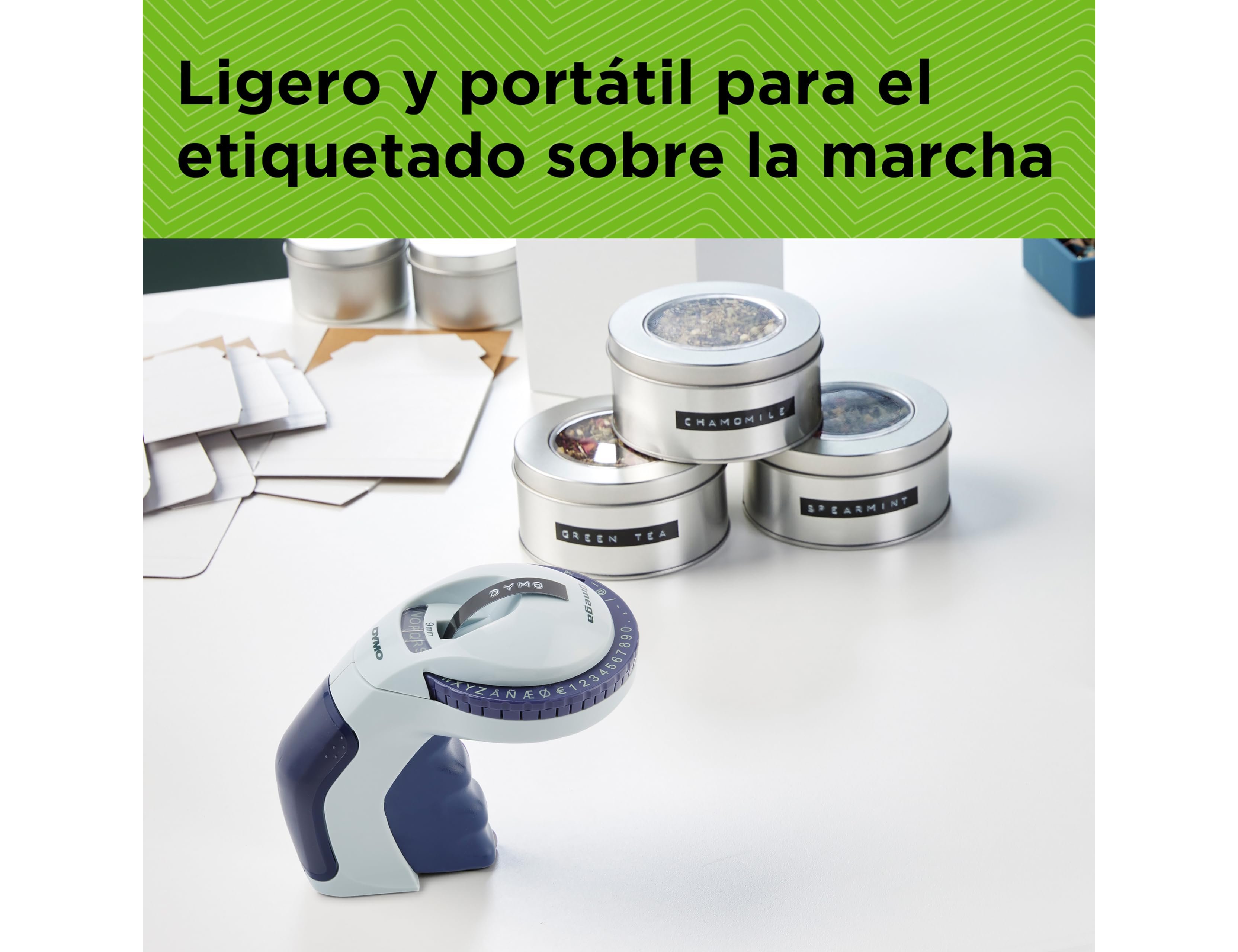 Etiquetadora dymo omega de 9 mm utiliza todas as fitas 3d de 9mm largura x 2 e 3m comprimento cor azul ( Imagem 4 de 9 ) - Preview