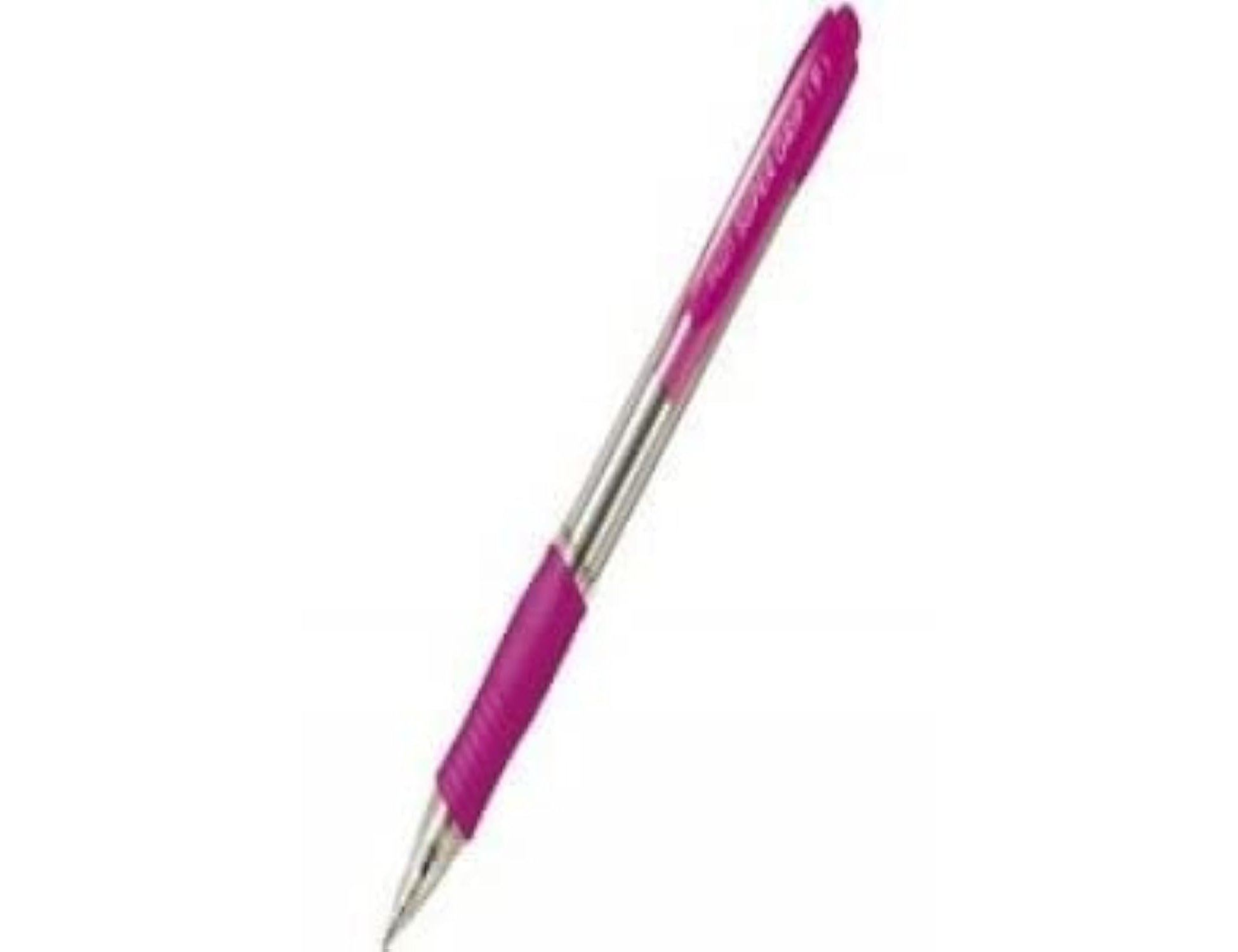 Esferográfica Pilot Super Grip Rosa - Retrátil - Com Grip- Tinta Base De Óleo ( Imagem 3 de 4 ) - Preview