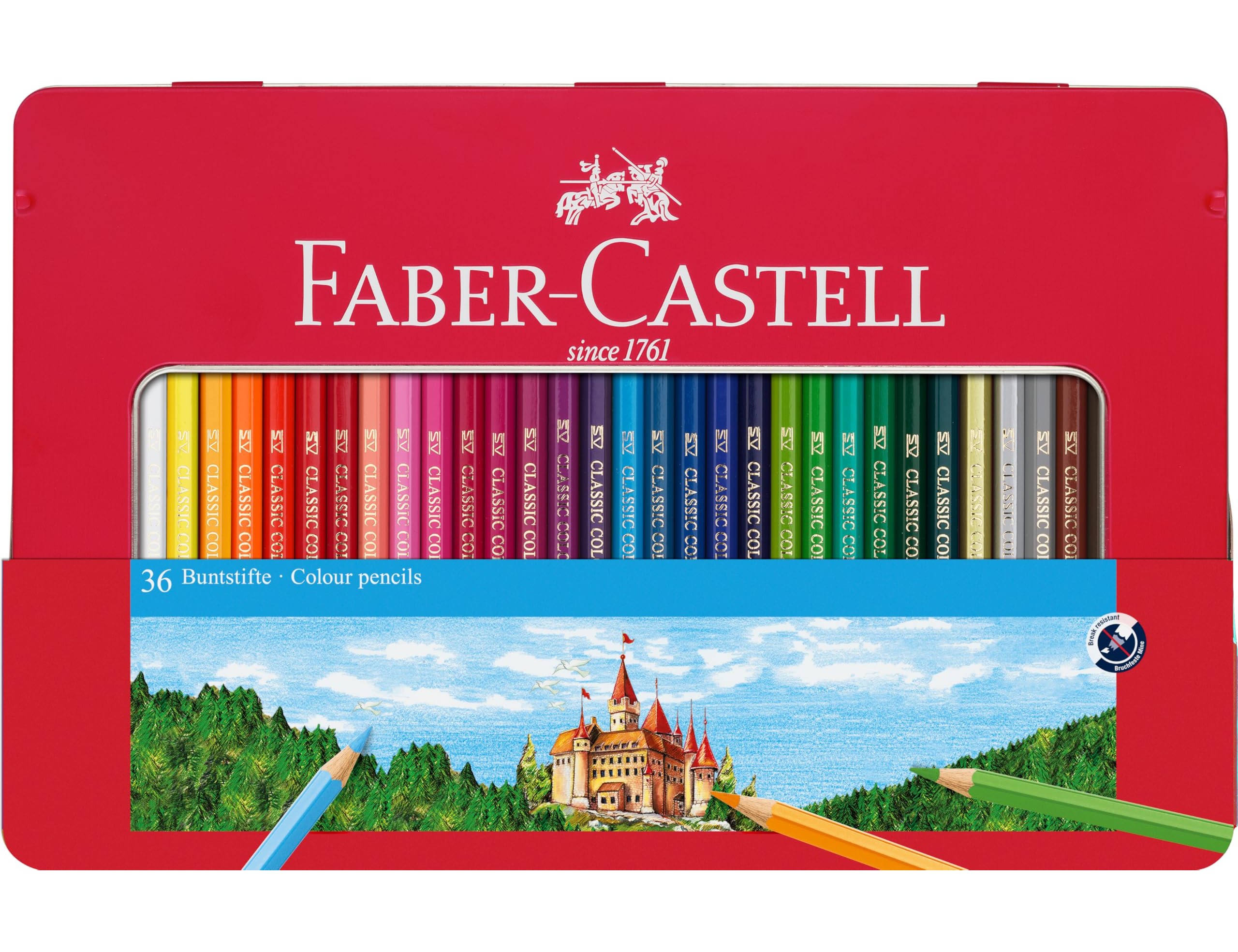 Lápis de Cor Faber Castell Caixa Metálica de 36 Cores Sortidas ( Imagem 3 de 8 ) - Preview