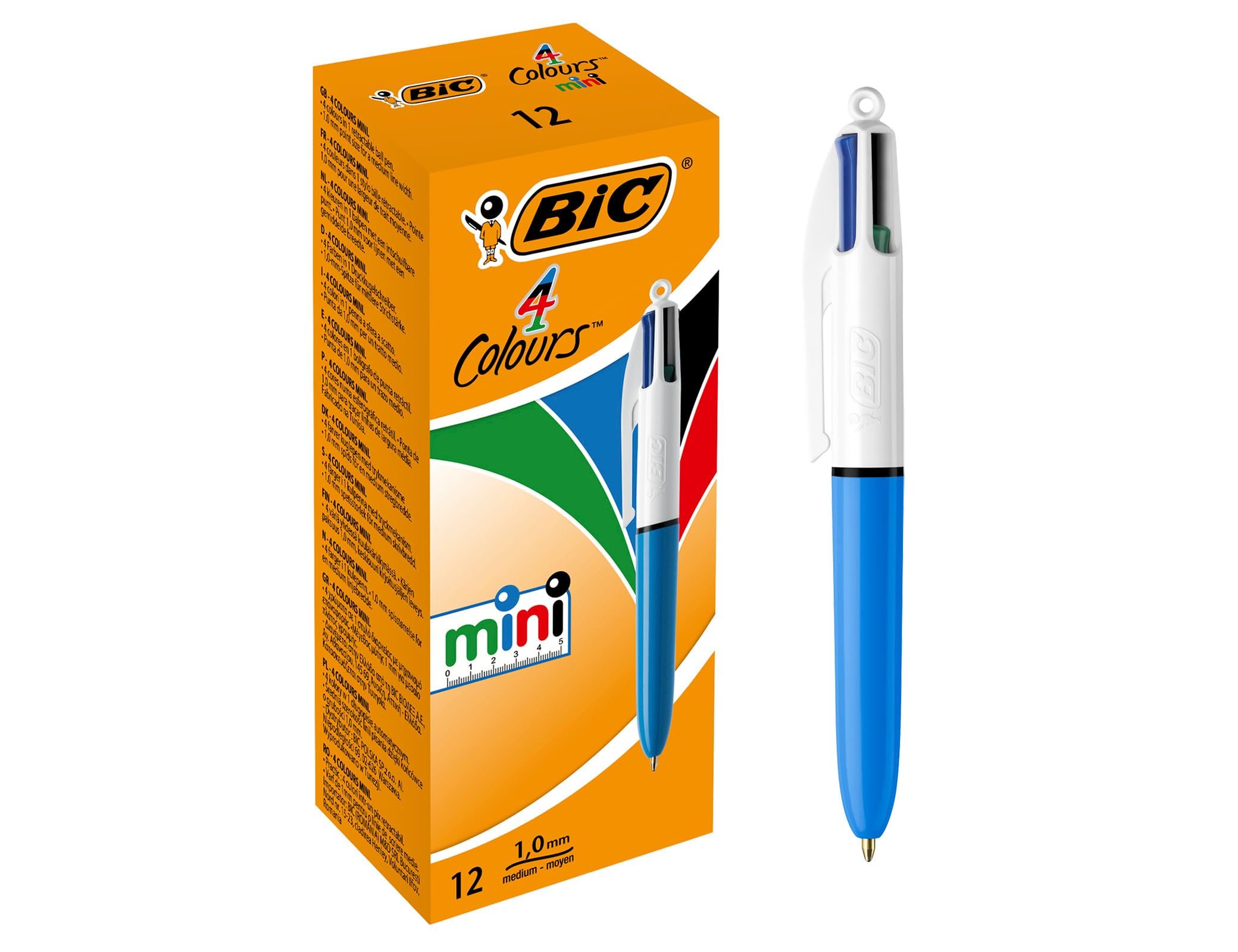 Esferografica bic quatro cores mini ponta media 1 mm (12 unidades) ( Imagem 3 de 8 ) - Preview