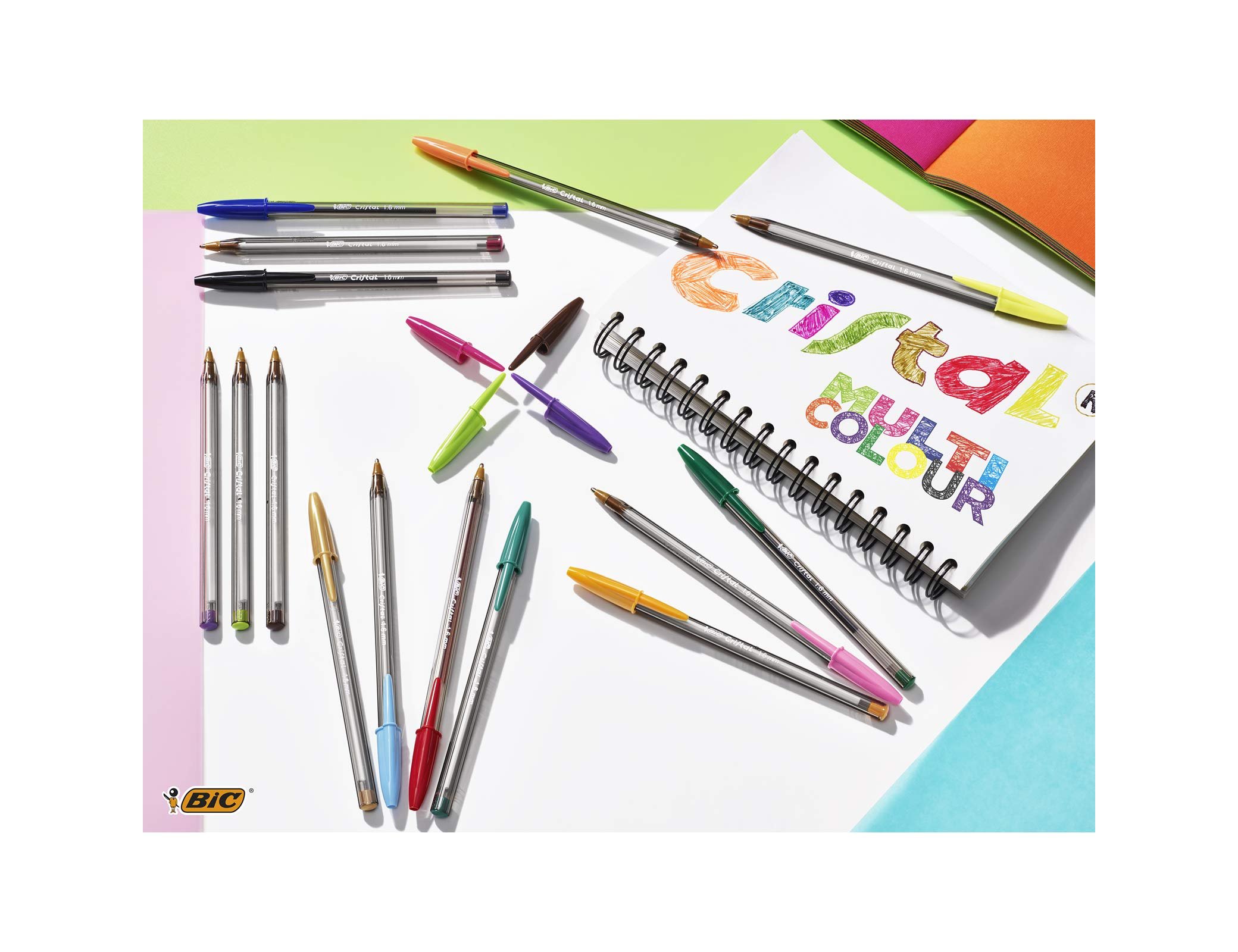 Esferográfica Bic Cristal Large Fashion - Caixas de 20 Unidades, Cores Sortidas ( Imagem 3 de 6 ) - Preview