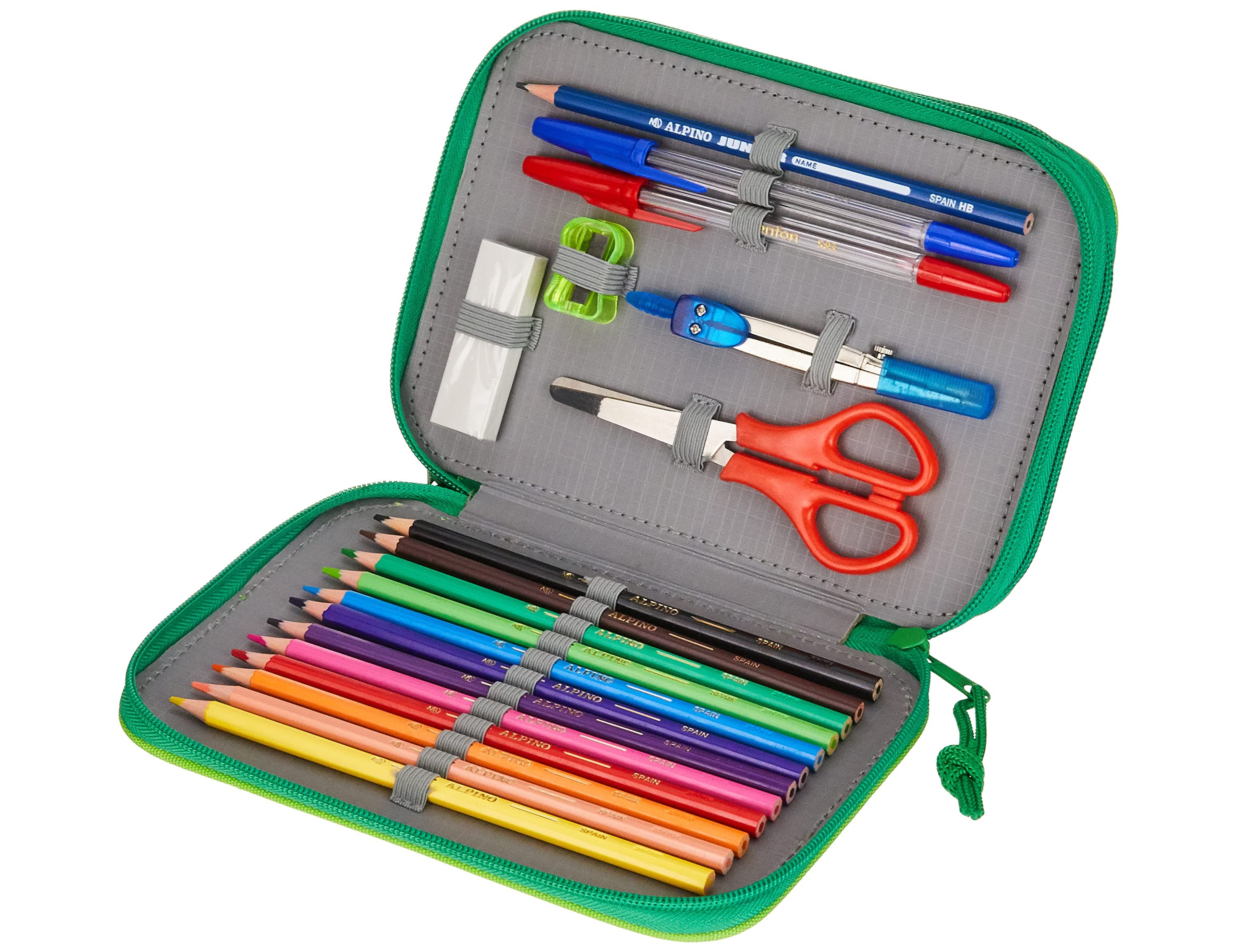 Plumier escolar alpino color pequeño doble cremallera ( Imagem 5 de 6 ) - Preview