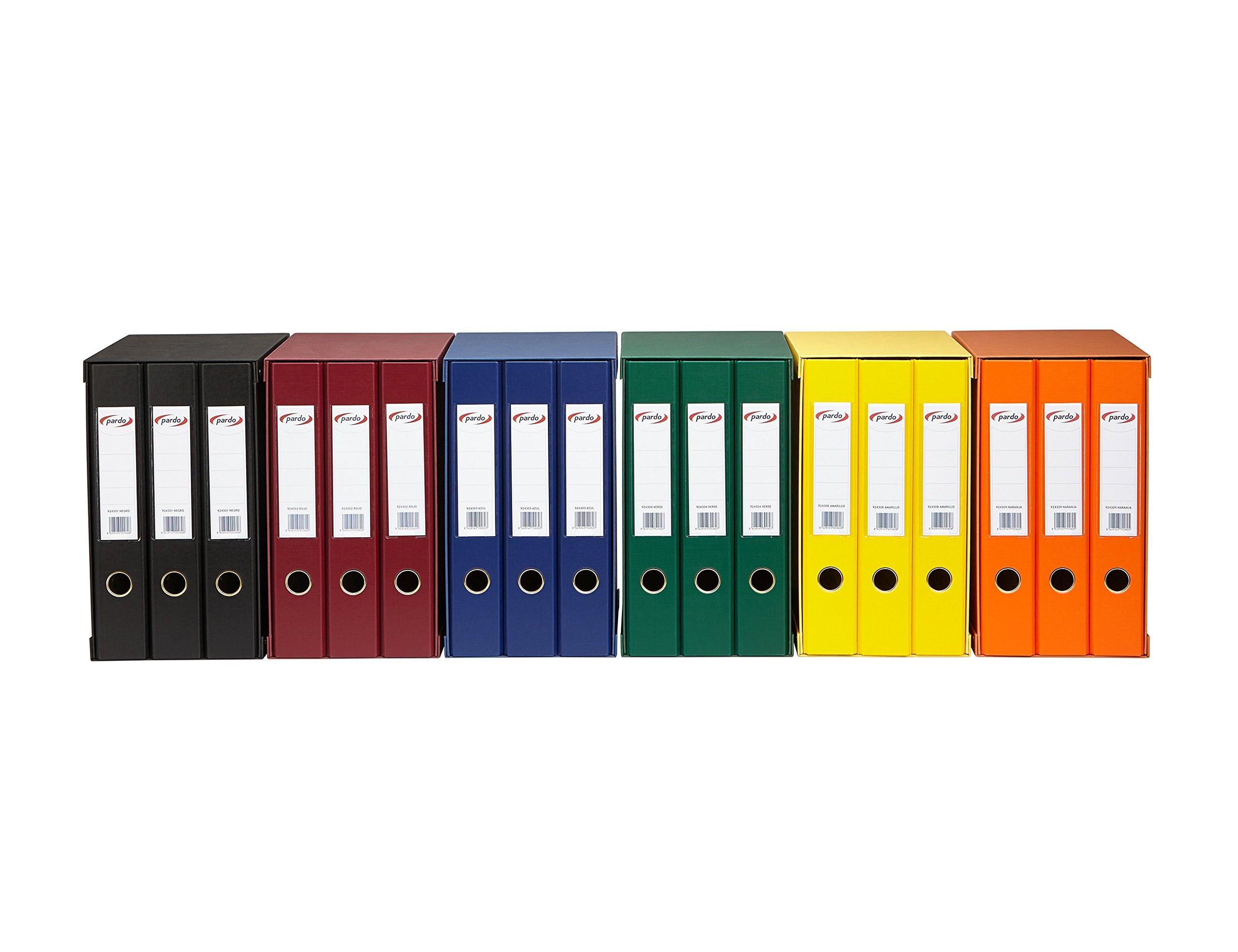 Modulo de 3 pastas de arquivo pardo folio 2 aneis 40 mm preto 350x200x300 mm ( Imagem 5 de 6 ) - Preview