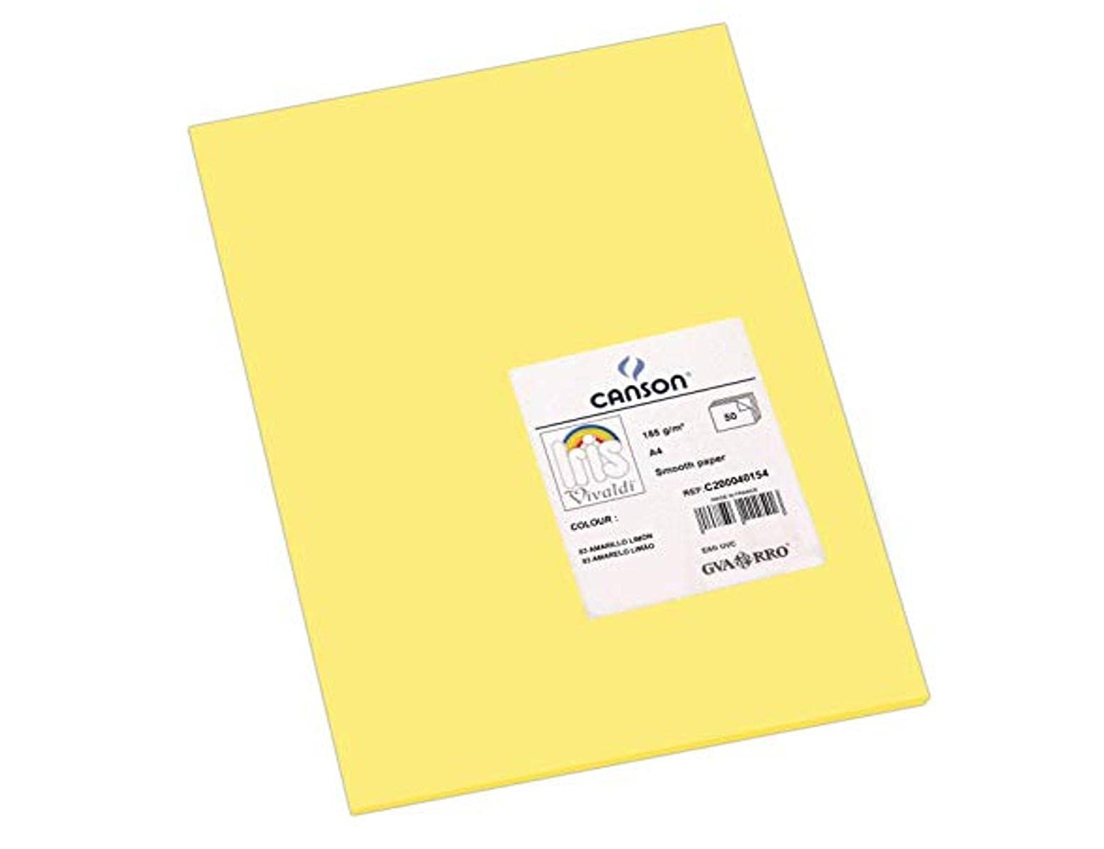 Pack 50 Folhas Cartolina Iris 185/A4 Amarelo Limão ( Imagem 3 de 5 ) - Preview