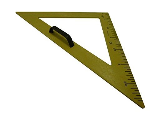 Esquadro faibo de plastico imitacao em madeira 50 cm ( Imagem 4 de 4 ) - Preview