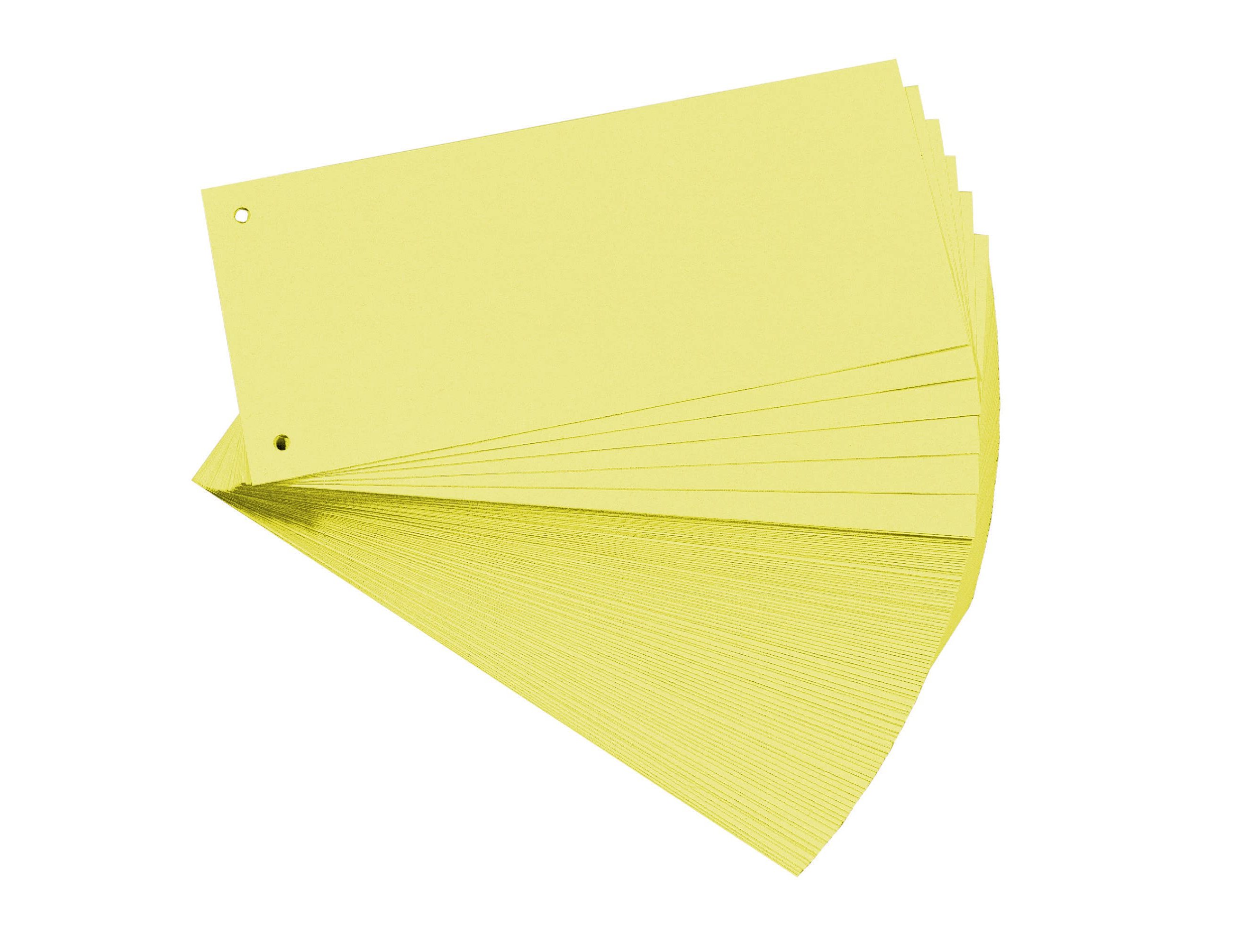 Separador exacompta cartolina de 180 gr conjunto de 100 separadores 105x240 mm com 12 furos cor amarelo ( Imagem 3 de 6 ) - Preview