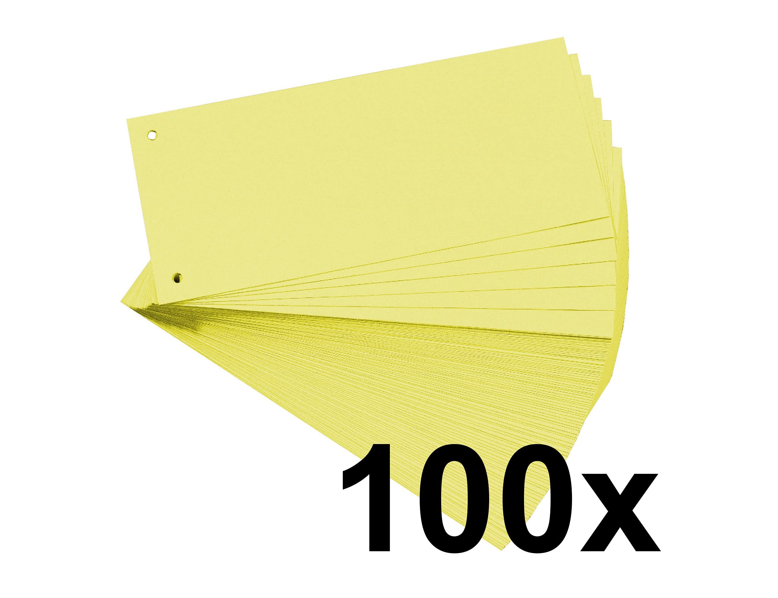 Separador exacompta cartolina de 180 gr conjunto de 100 separadores 105x240 mm com 12 furos cor amarelo ( Imagem 4 de 6 ) - Preview