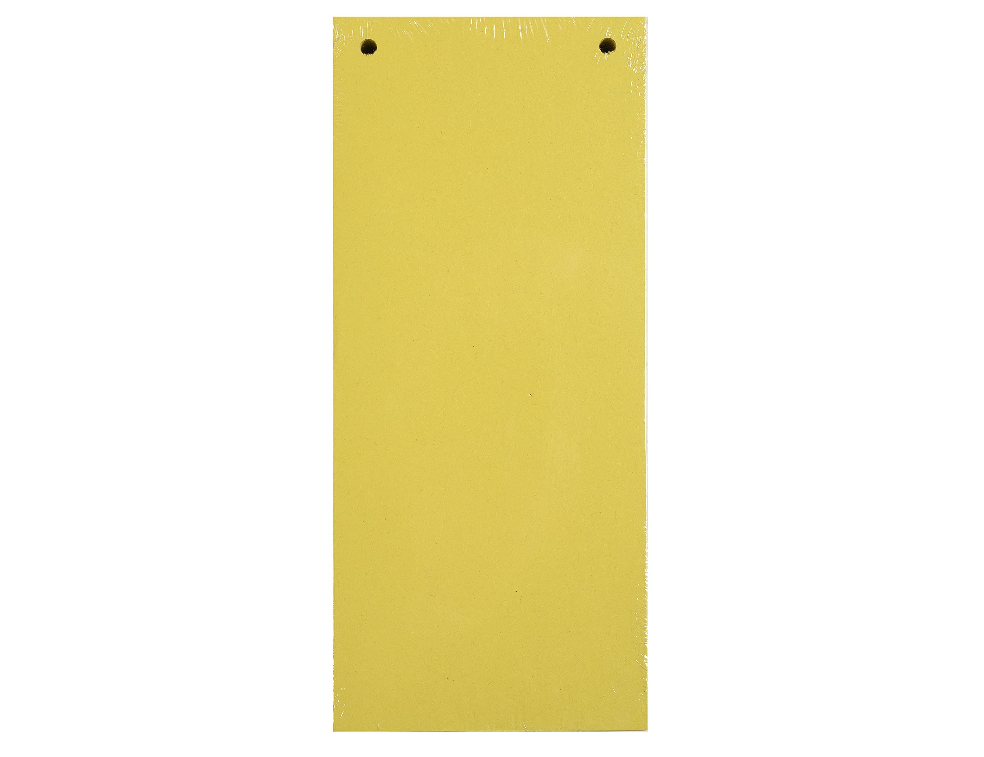 Separador exacompta cartolina de 180 gr conjunto de 100 separadores 105x240 mm com 12 furos cor amarelo ( Imagem 5 de 6 ) - Preview